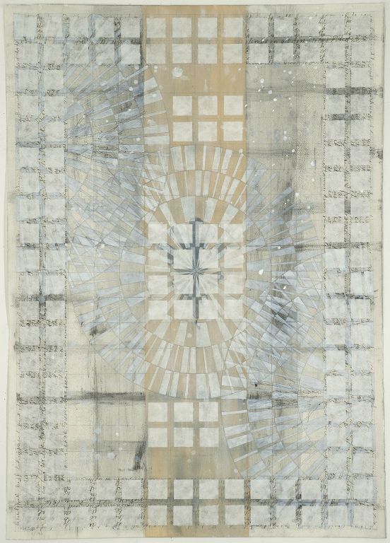 Movement. 2014. Mixed media on paper. 41 1/4" x 31".